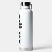 Retro Bruid Typography Ontwerp Waterfles (Achterkant)
