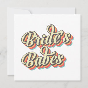 Retro Bruiden Meisjes, vrijgezellenfeest Bruidsfee Kaart
