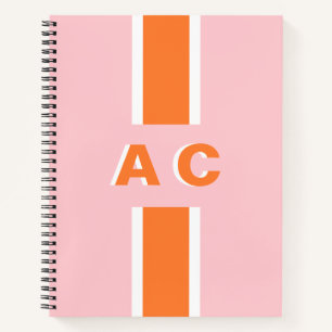 Retro Bruidsfeest Geschenk Persoonlijk Monogram Notitieboek