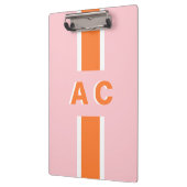 Retro Bruidsmeisje Persoonlijk Monogram Klembord (Links)