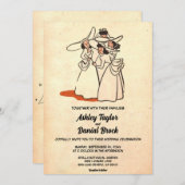 Retro Bruidsmeisjes 50s Classic Bruiloft Kaart (Voorkant / Achterkant)