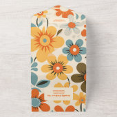  Retro bruiloft All In One Uitnodiging (Buitenkant)