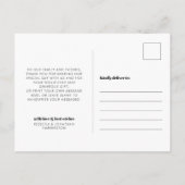 Retro bruiloft Dank u Foto Briefkaart (Achterkant)