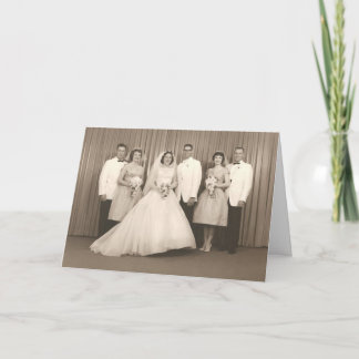 Retro bruiloft Kaart