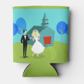  Retro bruiloft paar Koelbox Blikjeskoeler (Voorkant)