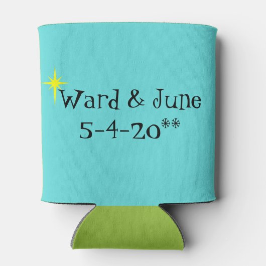  Retro bruiloft paar Koelbox Blikjeskoeler (Achterkant)