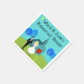 Retro bruiloft paar repetitie diner servetten (Hoek)