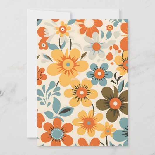  Retro bruiloft Save The Date (Achterkant)