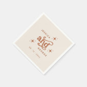 Retro bruiloft, Terracotta Boho Servet (Hoek)