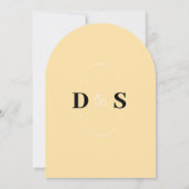 Retro bruiloft uitnodiging Bloemen (Achterkant)