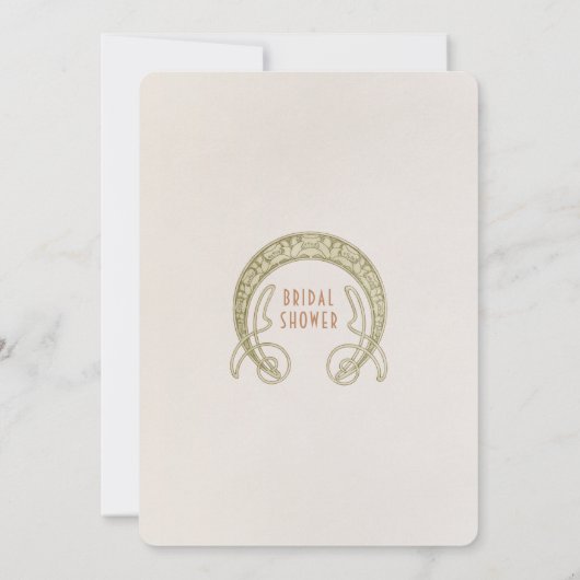 Retro Bruiloftsfeest Uitnodigingen Art Nouveau Mor (Achterkant)