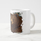 Retro bruin beer artwork boho bos extra grote beker (Voorkant rechts)