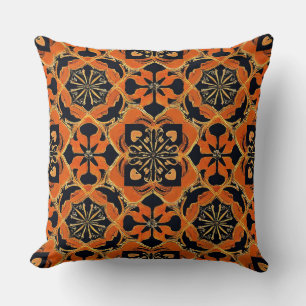 Retro Bruin Meerkleurig Vintage Gezellig Decor Kussen
