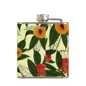 Retro Bruin Oranje Rood-Kersappelfruit Heupfles (Achterkant)