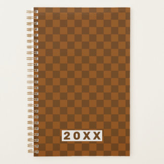 Retro Bruin Schakenbord 2026 Planner