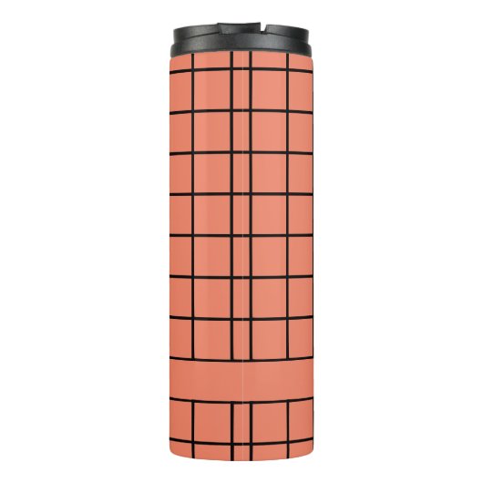 Retro, Bruine Aardappel, Groen Custom Thermosbeker (Achterkant)