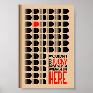Retro Brutalist Parody Deco Poster
