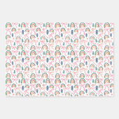 Retro Bubble Letter en Bogen Kinder Kerst Inpakpapier Vel (Voorkant 2)