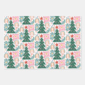 Retro Bubble Letter en Bogen Kinder Kerst Inpakpapier Vel (Voorkant 3)