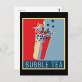 Retro Bubble Tea Gift Mannen Bubble Tea Boba Tea T Briefkaart (Voorkant / Achterkant)
