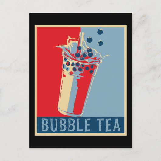 Retro Bubble Tea Gift Mannen Bubble Tea Boba Tea T Briefkaart (Voorkant)
