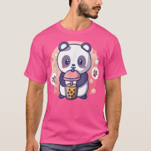 Retro Bubble Tea Shirt Kinder Kawaii Panda Boba Pr