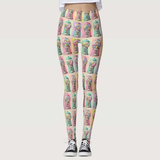 Retro Bubblegum machine Leggings (Voorkant)
