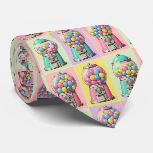 Retro Bubblegum machine Stropdas (Opgerold)