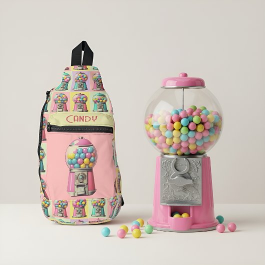 Retro Bubblegum machines Sling Bag