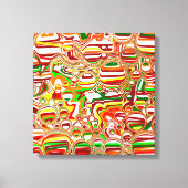 Retro Bubbles Abstracte moderne kunst Canvas Afdruk (Voorkant)