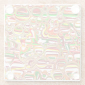 Retro Bubbles digitale kunst Glazen Onderzetter (Achterkant)