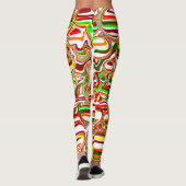 Retro Bubbles digitale kunst Leggings (Achterkant)