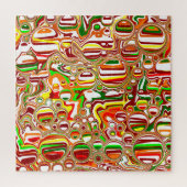 Retro Bubbles digitale kunst Legpuzzel (Verticaal)