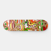 Retro Bubbles digitale kunst Skateboard (Horizontaal)