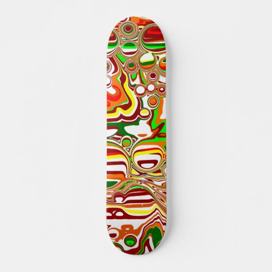Retro Bubbles digitale kunst Skateboard (Voorkant)