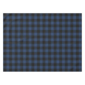 Retro Buffalo Pset Tartan Pattern Black Navy Blue Tafelkleed (Voorkant (Horizontaal))