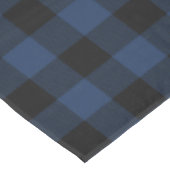 Retro Buffalo Pset Tartan Pattern Black Navy Blue Tafelkleed (Gekanteld)