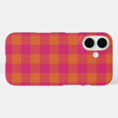 Retro Buffalo Pset Tartan Roze en Oranje Case-Mate iPhone Case (Achterkant (horizontaal))