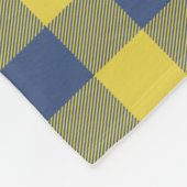 Retro Buffalo Pset Yellow Blue Persoonlijke naam Fleece Deken (Hoek)