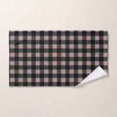 Retro Buffalo Speld in zwart en Blush roze Bad Handdoek (Handdoek)