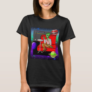 Retro buitenaards wezen uit de jaren 70 in Disco L T-shirt