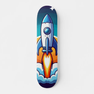 Retro, buitenruimte raket skateboard