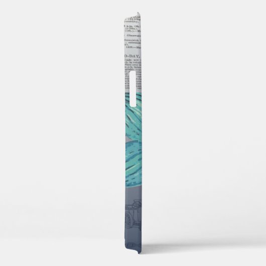 Retro Bumble Bee floral monogram Case-Mate iPhone Case (Achterkant / Rechts)