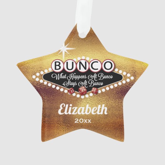 Retro Bunco Faux Gold Funny Monogramme (dos)