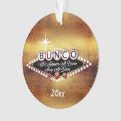 Retro Bunco Faux Gold Funny Wat er gebeurt Ornament (voorkant)