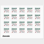 Retro Bunco Party Envelope Seal Vierkante Sticker (Vel)