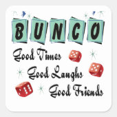 Retro Bunco Party Envelope Seal Vierkante Sticker (Voorkant)