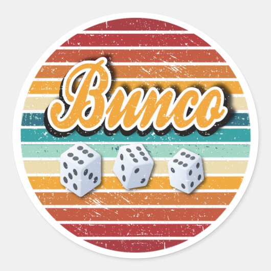 Retro  Bunco Ronde Sticker (Voorkant)