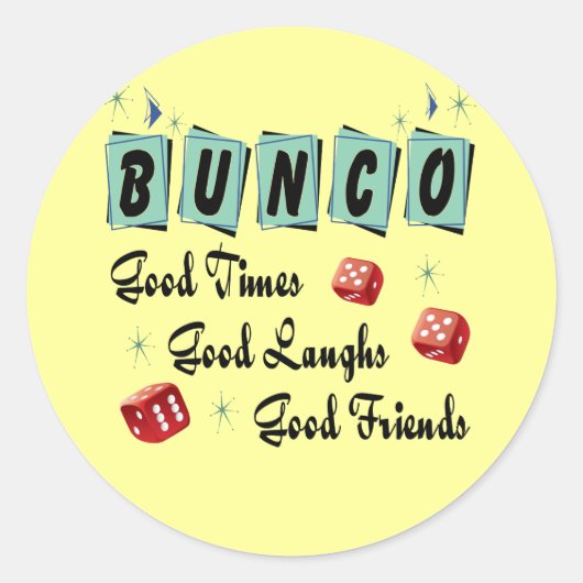 Retro Bunco Ronde Sticker (Voorkant)