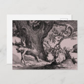 Retro  Bunny Rabbits Briefkaart (Voorkant / Achterkant)